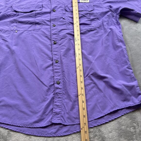 Magellan Outdoors Men’s XL Purple Vented Fishing Shirt Nylon Button-Up Wicking - Picture 7 of 9